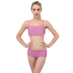 Aurora Pink Layered Top Bikini Set