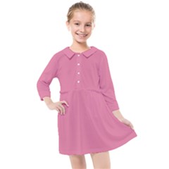 Aurora Pink Kids  Quarter Sleeve Shirt Dress