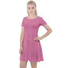 Aurora Pink Cap Sleeve Velour Dress 