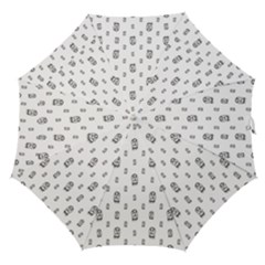 Sketchy Monster Pencil Drawing Motif Pattern Straight Umbrellas