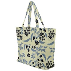Folk Flowers Art Pattern Floral  Surface Design  Seamless Pattern Zip Up Canvas Bag by Eskimos