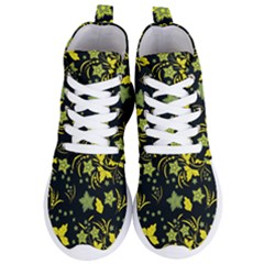 Folk Flowers Art Pattern Floral  Surface Design  Seamless Pattern Women s Lightweight High Top Sneakers by Eskimos