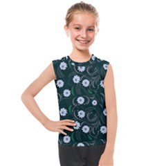 Folk Flowers Art Pattern Floral  Surface Design  Seamless Pattern Kids  Mesh Tank Top by Eskimos