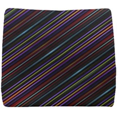 Dark Multicolored Striped Print Design Dark Multicolored Striped Print Design Seat Cushion