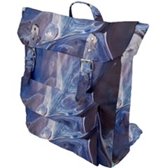 Abstract Blue Buckle Up Backpack by kaleidomarblingart
