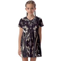 Honey Glazed Cross Kids  Asymmetric Collar Dress by MRNStudios