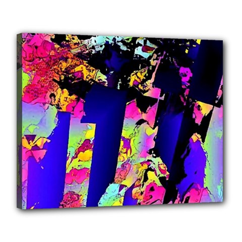 Neon Aggression Canvas 20  X 16  (stretched) by MRNStudios