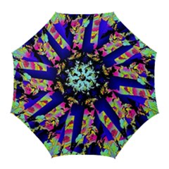 Neon Aggression Golf Umbrellas by MRNStudios