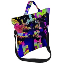 Neon Aggression Fold Over Handle Tote Bag by MRNStudios