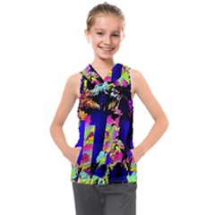 Neon Aggression Kids  Sleeveless Hoodie by MRNStudios