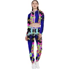 Neon Aggression Cropped Zip Up Lounge Set by MRNStudios