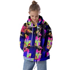 Neon Aggression Kids  Oversized Hoodie by MRNStudios