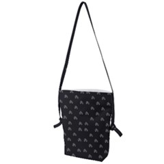 Bicycle Signal Street Motif Print Pattern Folding Shoulder Bag