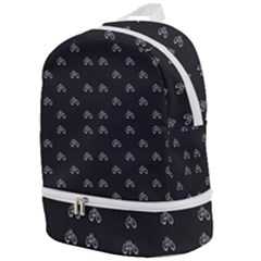 Bicycle Signal Street Motif Print Pattern Zip Bottom Backpack