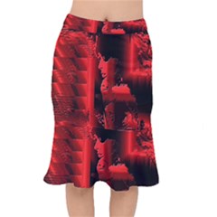 Red Light Short Mermaid Skirt by MRNStudios