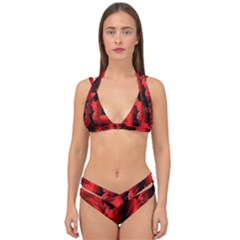 Red Light Double Strap Halter Bikini Set by MRNStudios