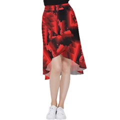 Red Light Frill Hi Low Chiffon Skirt by MRNStudios