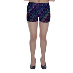 Dark Multicolored Mosaic Pattern Skinny Shorts by dflcprintsclothing