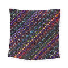 Dark Multicolored Mosaic Pattern Square Tapestry (small) by dflcprintsclothing