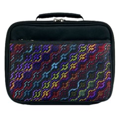 Dark Multicolored Mosaic Pattern Lunch Bag by dflcprintsclothing