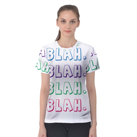 Blah Blah Women s Sport Mesh Tee by designsbymallika