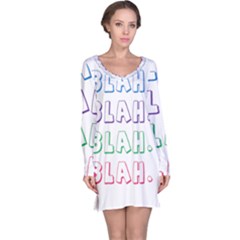 Blah Blah Long Sleeve Nightdress by designsbymallika