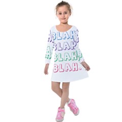 Blah Blah Kids  Long Sleeve Velvet Dress by designsbymallika