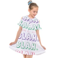 Blah Blah Kids  Short Sleeve Shirt Dress by designsbymallika