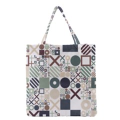 Mosaic Print Grocery Tote Bag by designsbymallika