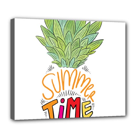 Summer Time Deluxe Canvas 24  X 20  (stretched) by designsbymallika