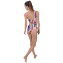 Minimal Floral Art Side Cut Out Swimsuit View2