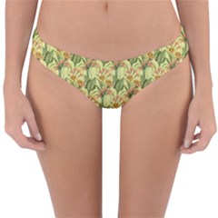 Green Pastel Pattern Reversible Hipster Bikini Bottoms by designsbymallika