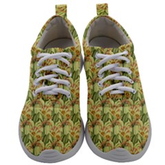 Green Pastel Pattern Mens Athletic Shoes by designsbymallika