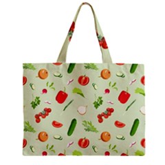 Seamless Pattern With Vegetables  Delicious Vegetables Zipper Mini Tote Bag by SychEva