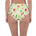 Seamless Pattern With Vegetables  Delicious Vegetables Reversible High-Waist Bikini Bottoms View2