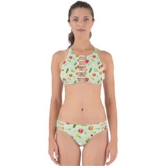Seamless Pattern With Vegetables  Delicious Vegetables Perfectly Cut Out Bikini Set by SychEva