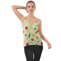 Seamless Pattern With Vegetables  Delicious Vegetables Chiffon Cami by SychEva