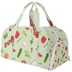 Seamless Pattern With Vegetables  Delicious Vegetables Burner Gym Duffel Bag by SychEva