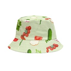 Seamless Pattern With Vegetables  Delicious Vegetables Bucket Hat by SychEva