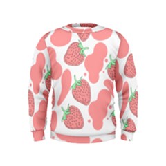 Strawberry Cow Pet Kids  Sweatshirt by Magicworlddreamarts1