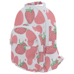 Strawberry Cow Pet Rounded Multi Pocket Backpack by Magicworlddreamarts1