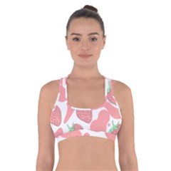 Strawberry Cow Pet Cross Back Sports Bra by Magicworlddreamarts1