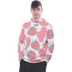 Strawberry Cow Pet Men s Pullover Hoodie by Magicworlddreamarts1