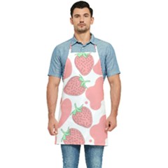 Strawberry Cow Pet Kitchen Apron by Magicworlddreamarts1