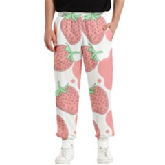 Strawberry Cow Pet Men s Elastic Waist Pants by Magicworlddreamarts1