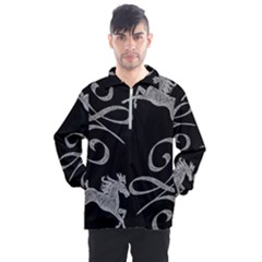 Kelpie Horses Black And White Inverted Men s Half Zip Pullover by Abe731