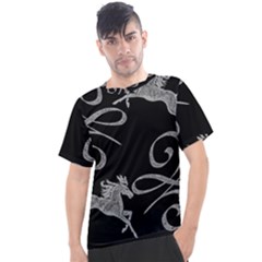 Kelpie Horses Black And White Inverted Men s Sport Top by Abe731