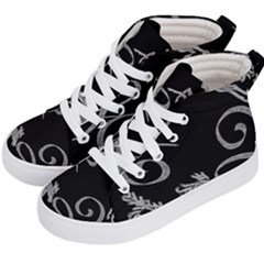 Kelpie Horses Black And White Inverted Kids  Hi-top Skate Sneakers by Abe731