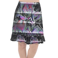 Techno Bouquet Fishtail Chiffon Skirt by MRNStudios