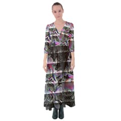 Techno Bouquet Button Up Maxi Dress by MRNStudios